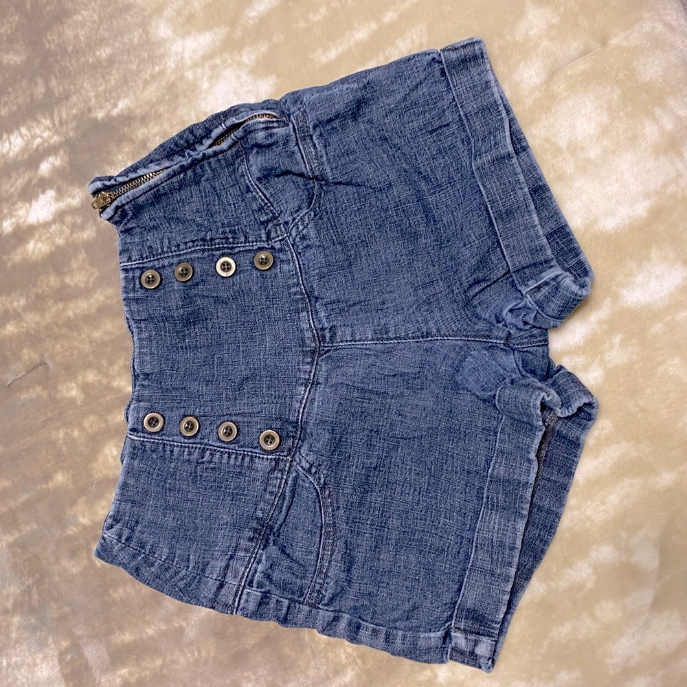 High waisted jean shorts